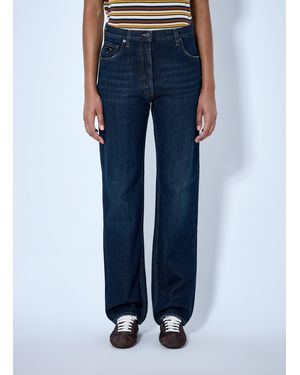 Prada Straight-Leg Washed Denim Jeans - Blue