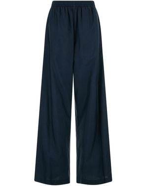 Gucci Pants With Elasticized Waist And Web Ribbon On The Side - Blue