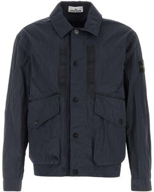 Stone Island Dark Nylon Windbreaker - Blue