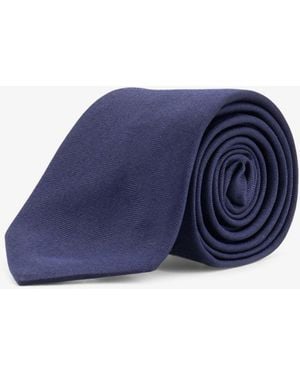 Dior Dior Silk Tie With Dior Oblique Logo Embroidery - Blue