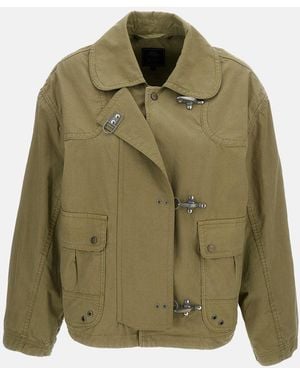 Fay 3 Ganci Cotton Canvas Jacket - Green