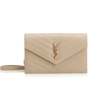 Saint Laurent Chain Wallet - Natural