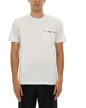 Moschino T-Shirt With Logo Ribbon - White