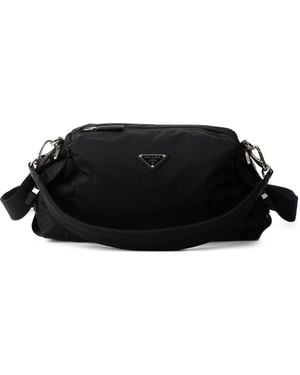Prada Explore Re-Nylon And Leather Shoulder Bag - Black