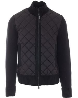 Moncler Logo Tricot Cardigan - Blue