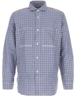 Junya Watanabe Embroidered Cotton Shirt - Blue