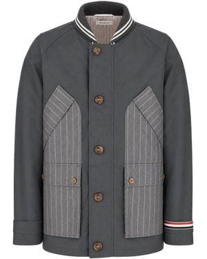 Thom Browne Clothing Jackets - Gray