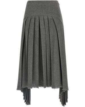 Jil Sander Pleated Skirt - Gray