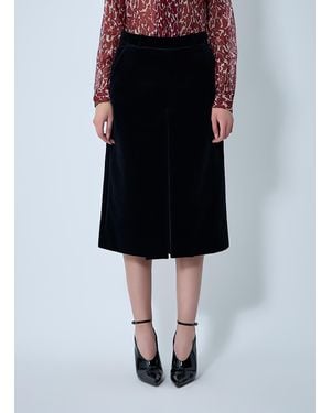 Saint Laurent Tailored Cropped Cotton Pants - Black