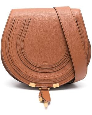 Chloé Chloé Marcie Leather Saddle Bag - Brown