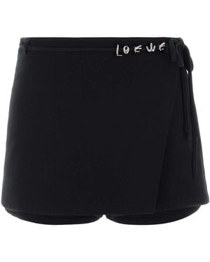 Loewe Paula's Ibiza Cotton Blend Paula S Ibiza Shorts - Black