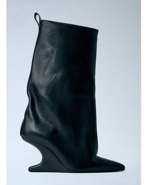 Rick Owens Cantilever 8 Sharp Flared Boots - Blue