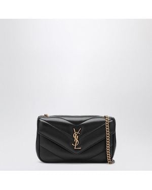 Saint Laurent Loulou Mini Leather Bag - Black