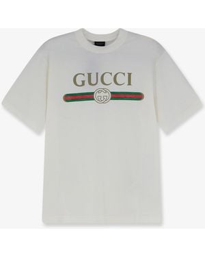 Gucci Cotton And Silk Blend T-Shirt - Gray