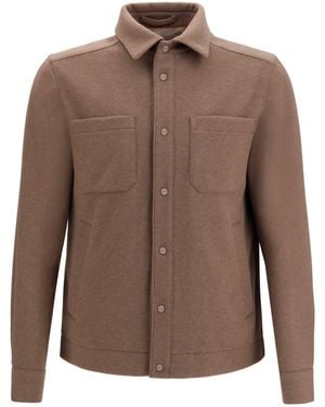 Herno Snap-Button Jacket - Brown
