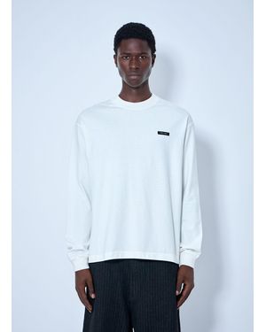 Prada Long Sleeve Logo Sweatshirt - White