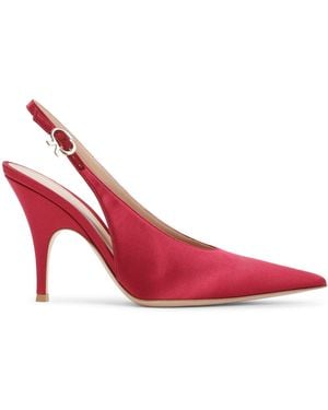 Gianvito Rossi Sofia Sling Crepe Satin Pumps - Pink