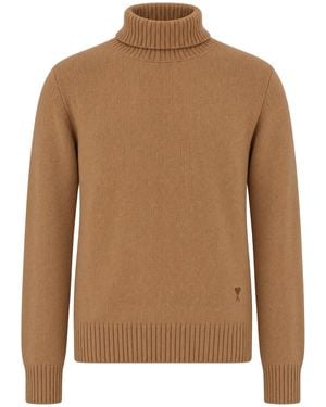 Ami Paris Clothing Knitwear - Brown