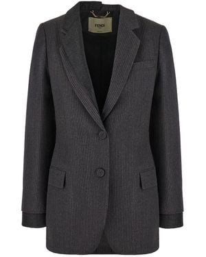 Fendi Clothing Blazers & Gilets - Black