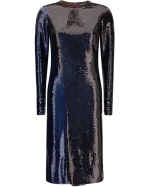 Tom Ford Two-Tone Sequin Dress Royal - Blue