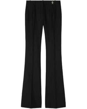 Versace Informal Pant Responsible Wool Tonal Pinstripes - Black