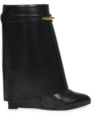 Givenchy Leather Shark Pinch Ankle Boots - Black