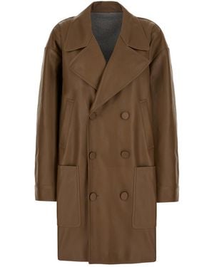 Fendi Clothing Coats - Brown