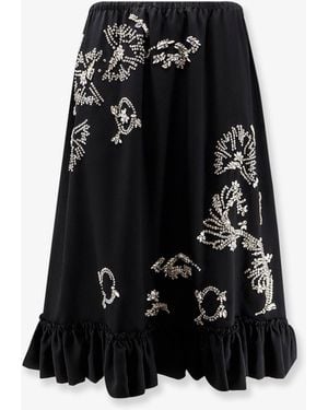 Dries Van Noten Samila Skirt With Rhinestones - Black