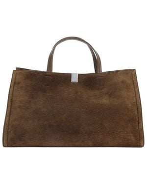 Phoebe Philo Kit Medium Leather Tote Bag - Brown