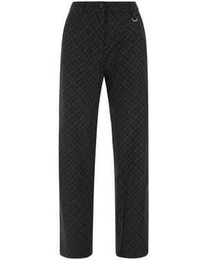 Marine Serre Embroidered Polyester Blend Pant - Black