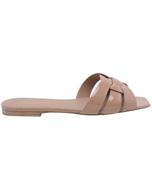 Saint Laurent Tribute Mules - Brown