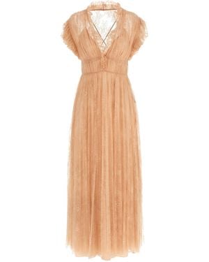 Alberta Ferretti Lace Dress Dresses - Natural