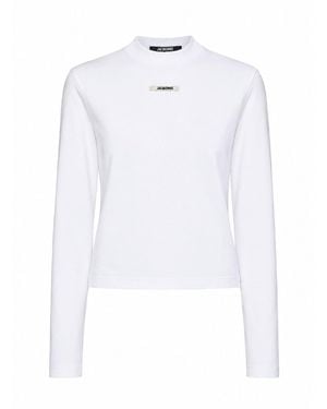 Jacquemus The Gros Grain Long-Sleeved T-Shirt - White