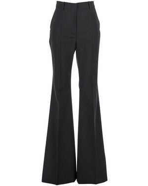 Sportmax 'Hangar' Palazzo Pants With Flared Leg And Belt Loops - Black