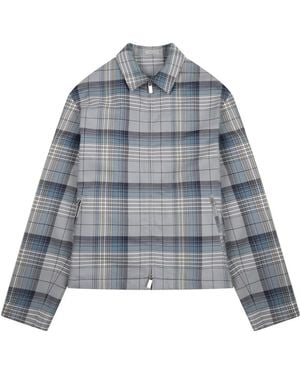 Dior Zippered "Check" Shirt - Blue