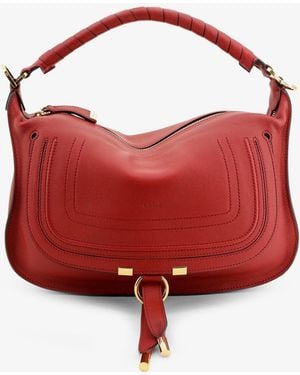 Chloé Marcie Small Leather Shoulder Bag - Red