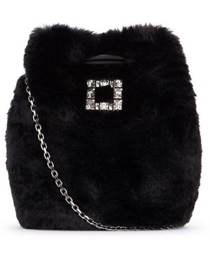 ショルダーバッグ・ポシェット Roger Vivier TRES VIVIER DAISY AUMONIERE Roger Vivier Tres Vivier Daisy Aumoniere in Black | Lyst
