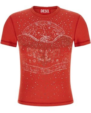 DIESEL 'T-Marsy-Rib-Cry' T-Shirt - Red