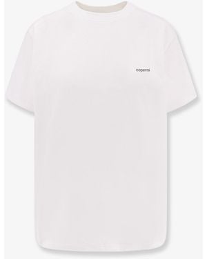 Coperni Knitted Boxy Tee Cotton T-Shirt - White