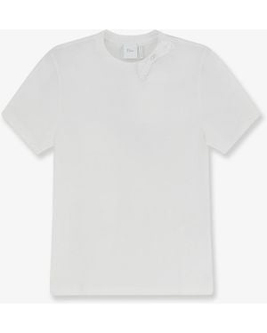 Dior Dior Cotton T-Shirt With Grosgrain Bow Detail - White