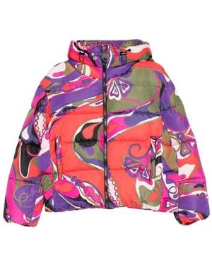 PUCCI Giacca Imbottita Con Stampa Orchidee - Red