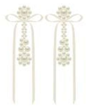 Simone Rocha Victorian Drip Bow Earrings - White