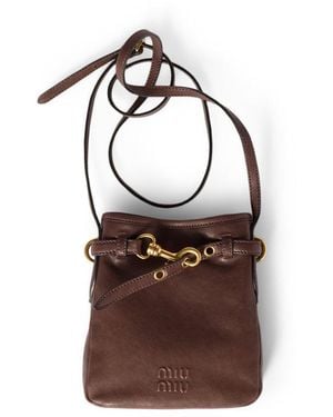 Miu Miu Nappa Pouch - Brown