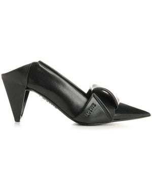 Loewe Origami Flap Back Pump 70 - Black
