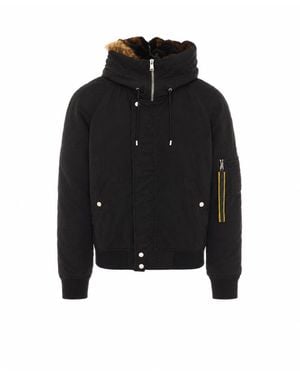 Fendi Patchwork Nylon Bomber Blouson - Black