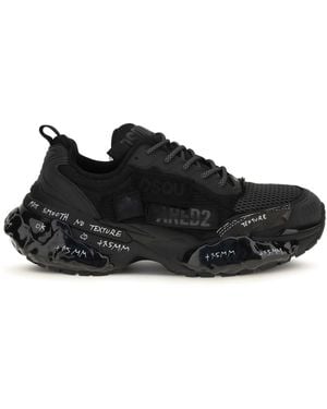 DSquared² Faster Sneakers With Mesh Inserts - Black