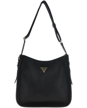Prada 'Hobo' Crossbody Bag - Black