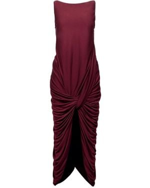 Loewe Draped Long Dress - Purple