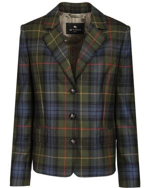 Etro Single-Breasted Blazer - Black