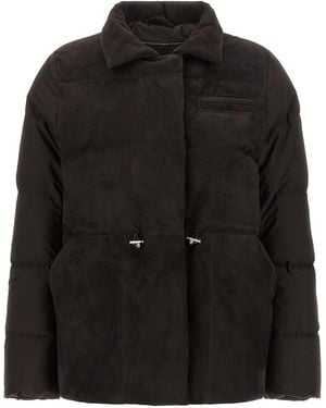 Kiton Drawstring Down Jacket - Black